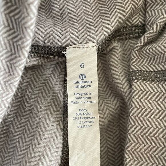 Lululemon Wunder Under Pant Legging Heathered White Slate Size: 6 - Picture 6 of 9
